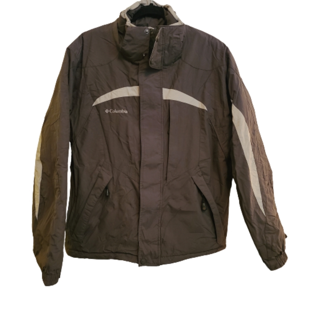 *Columbia Mens Jacket Light & Dark Grey Waterproof 3000mm Ski Snow Coat.